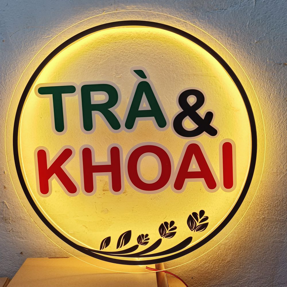 logo mica trong sang den led neon in uv